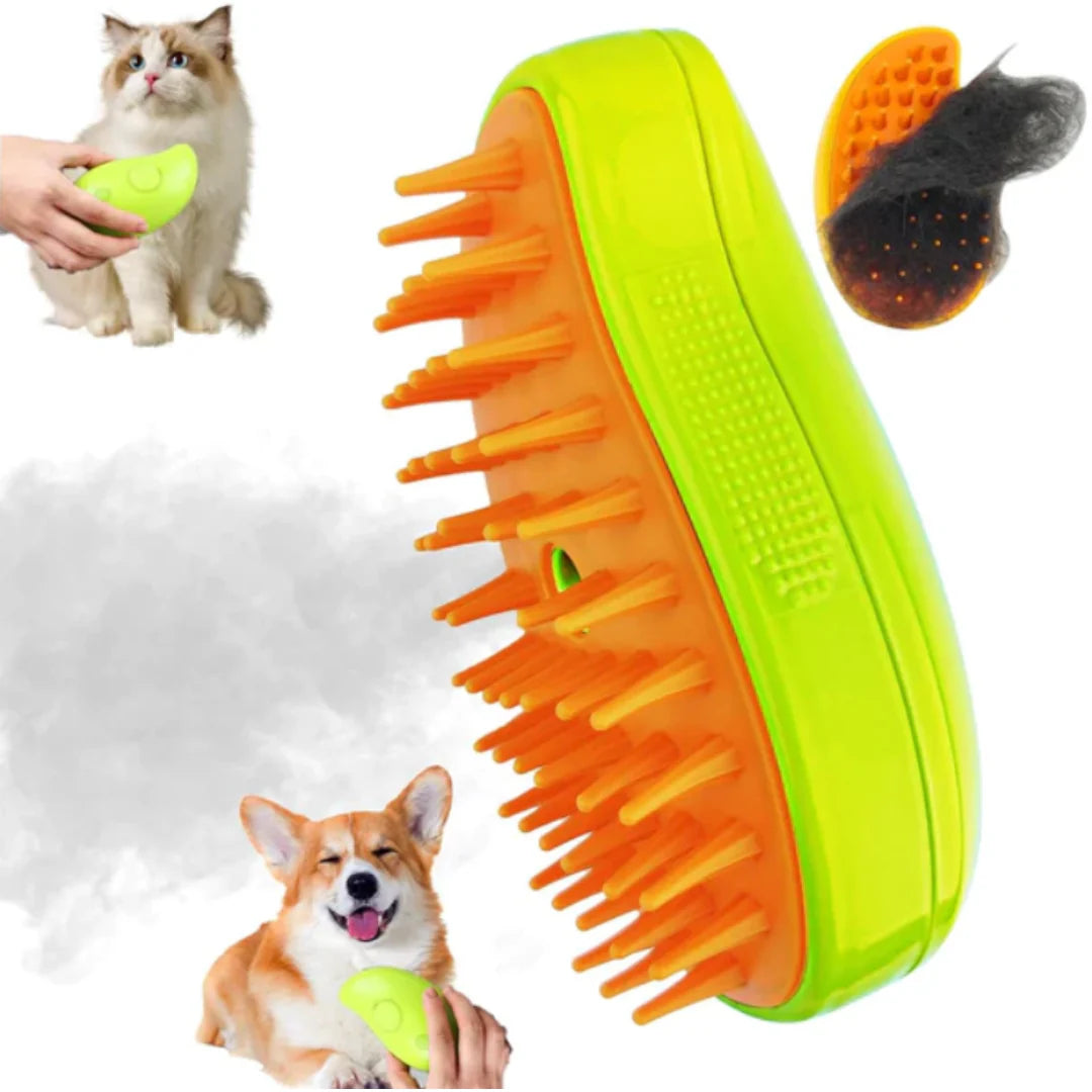 Cepillo Vaporizador 3 En 1 Para Mascotas