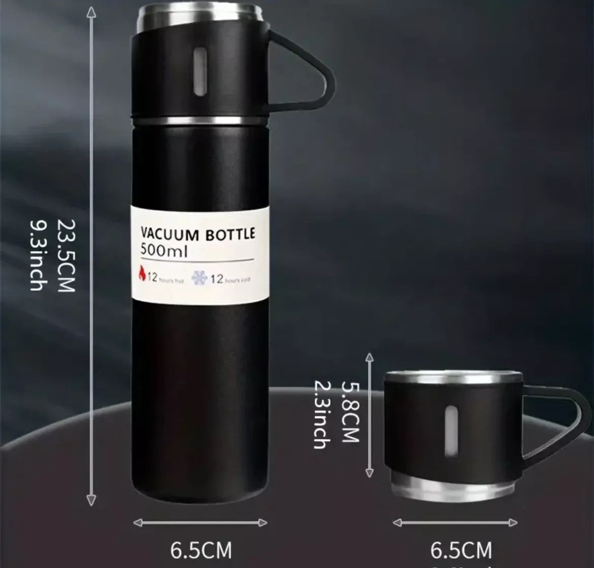 Set Termo Acero Inoxidable con pocillos