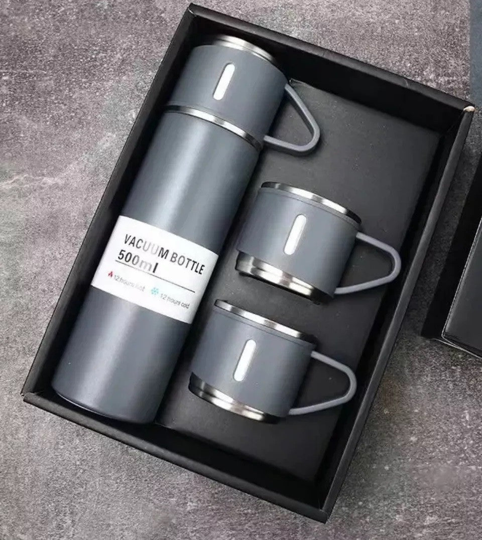 Set Termo Acero Inoxidable con pocillos