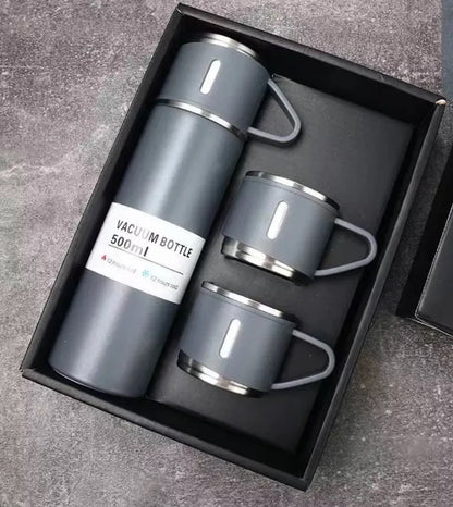 Set Termo Acero Inoxidable con pocillos