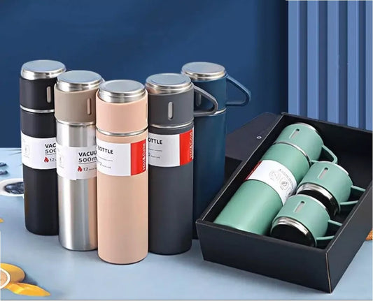 Set Termo Acero Inoxidable con pocillos