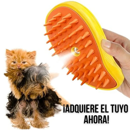 Cepillo Vaporizador 3 En 1 Para Mascotas