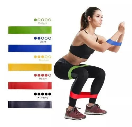 BANDAS ELASTICAS DE EJERCICIO X5
